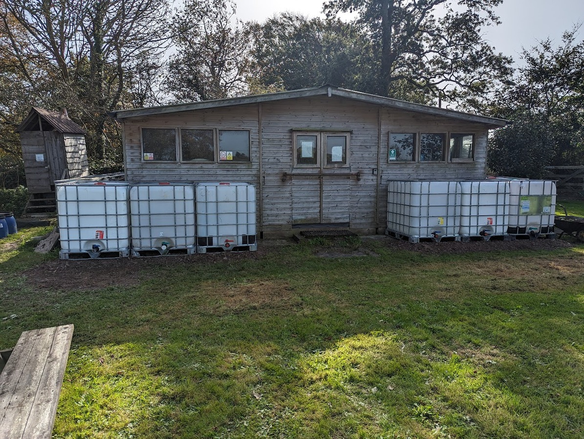 The shed 26 IBCs in total around it